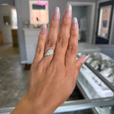 14k Yellow Gold U Ring with 14 Multi-Shape Diamonds