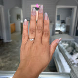 14k Yellow Gold U Ring with 5 Diamonds