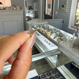 14k Yellow Gold U Ring with 5 Diamonds