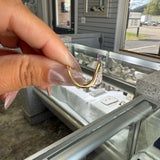 14k Yellow Gold U Ring with 14 Multi-Shape Diamonds