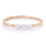 14k Yellow Gold 3 Pearl Ring