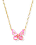 Kendra Scott Pink Butterfly Necklace