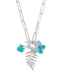 Kendra Scott Bight Aqua Butterfly Charm Necklace